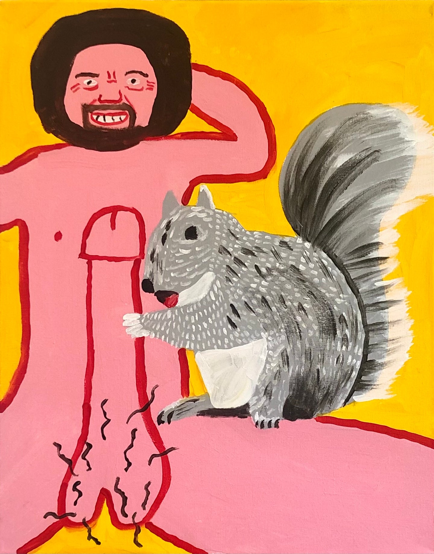 Bob Ross with Squirrel