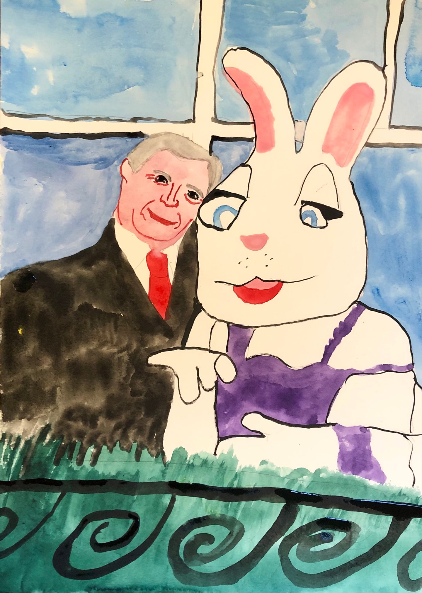 George Bush with Easter Bunny