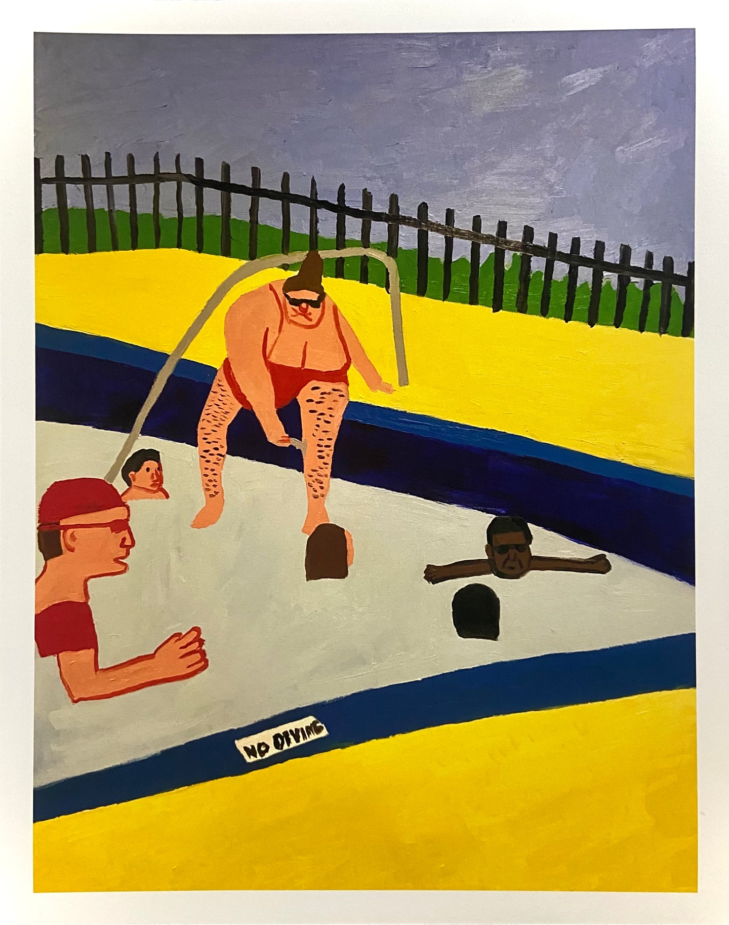 “Woman Shaves in Public Pool” Print