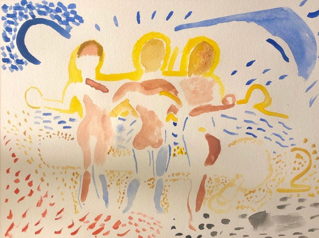 Three Tom Myers Dance in the Nude